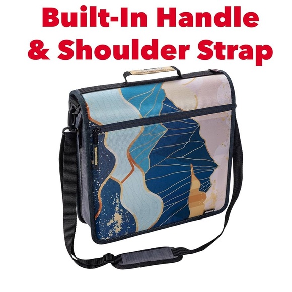 NWT Case-it Mountain Mighty Zip Tab Zipper Binder, 3" O-Ring with 5-Color tabs - Picture 4 of 10